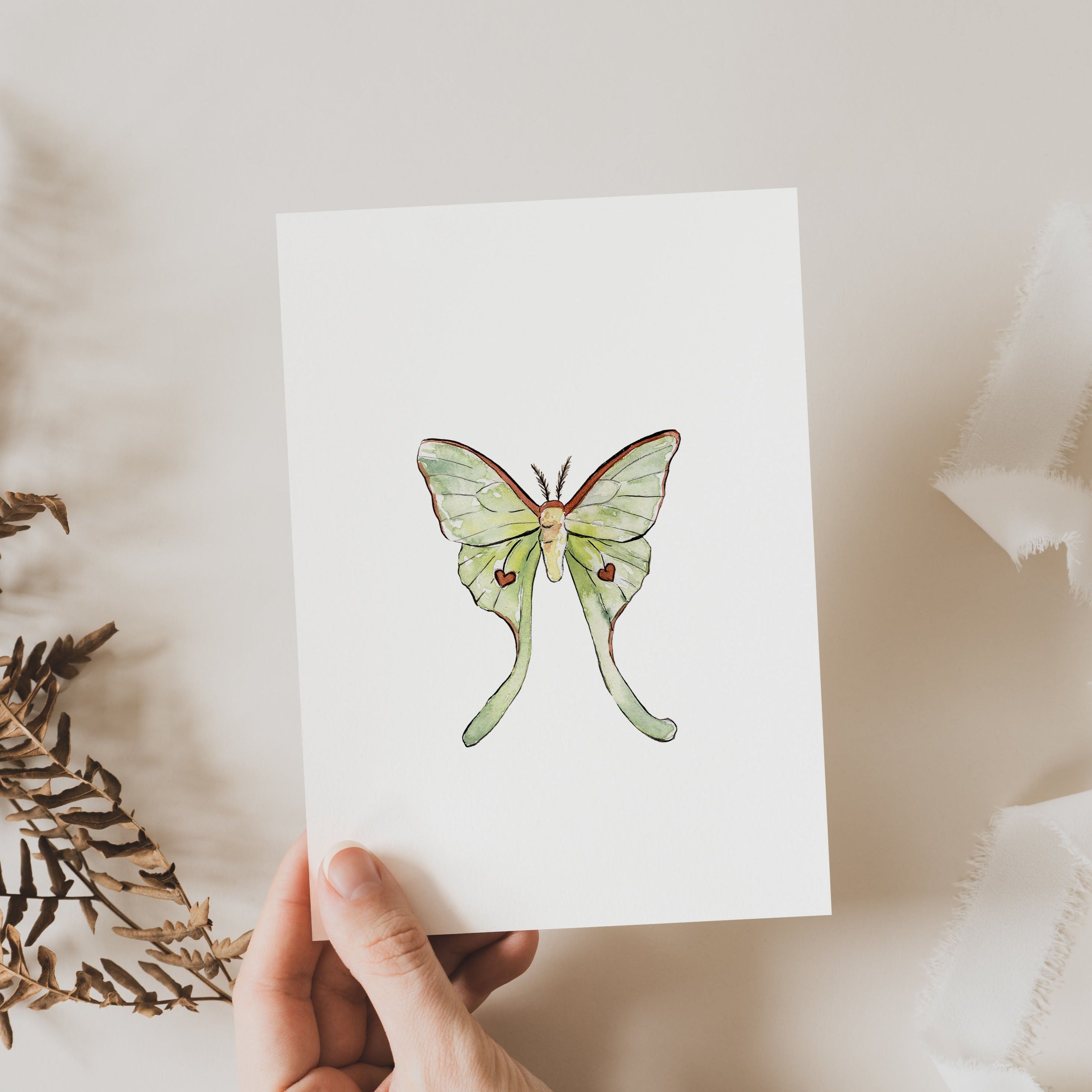 Lover Lunar Moth Greeting card